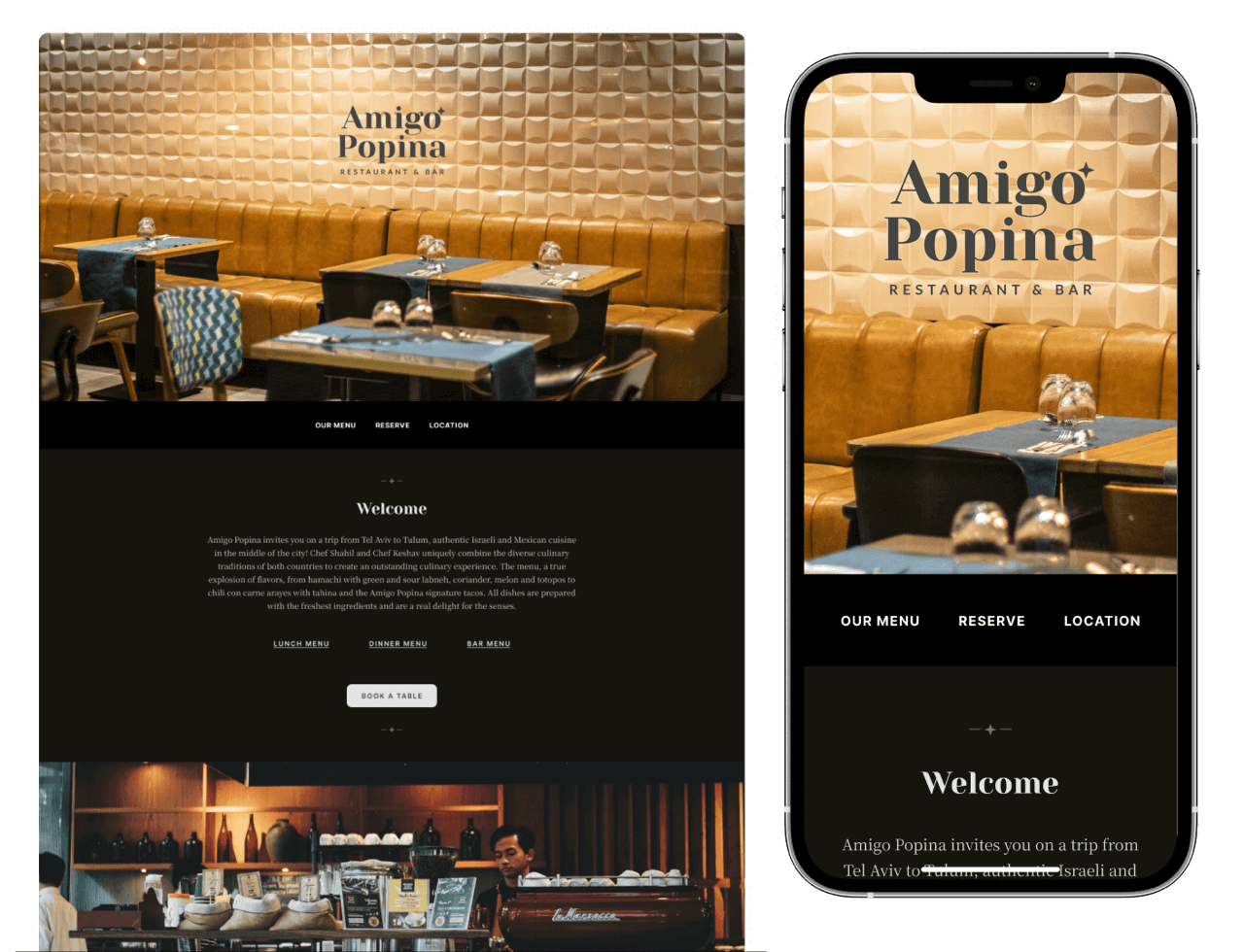 restaurant website