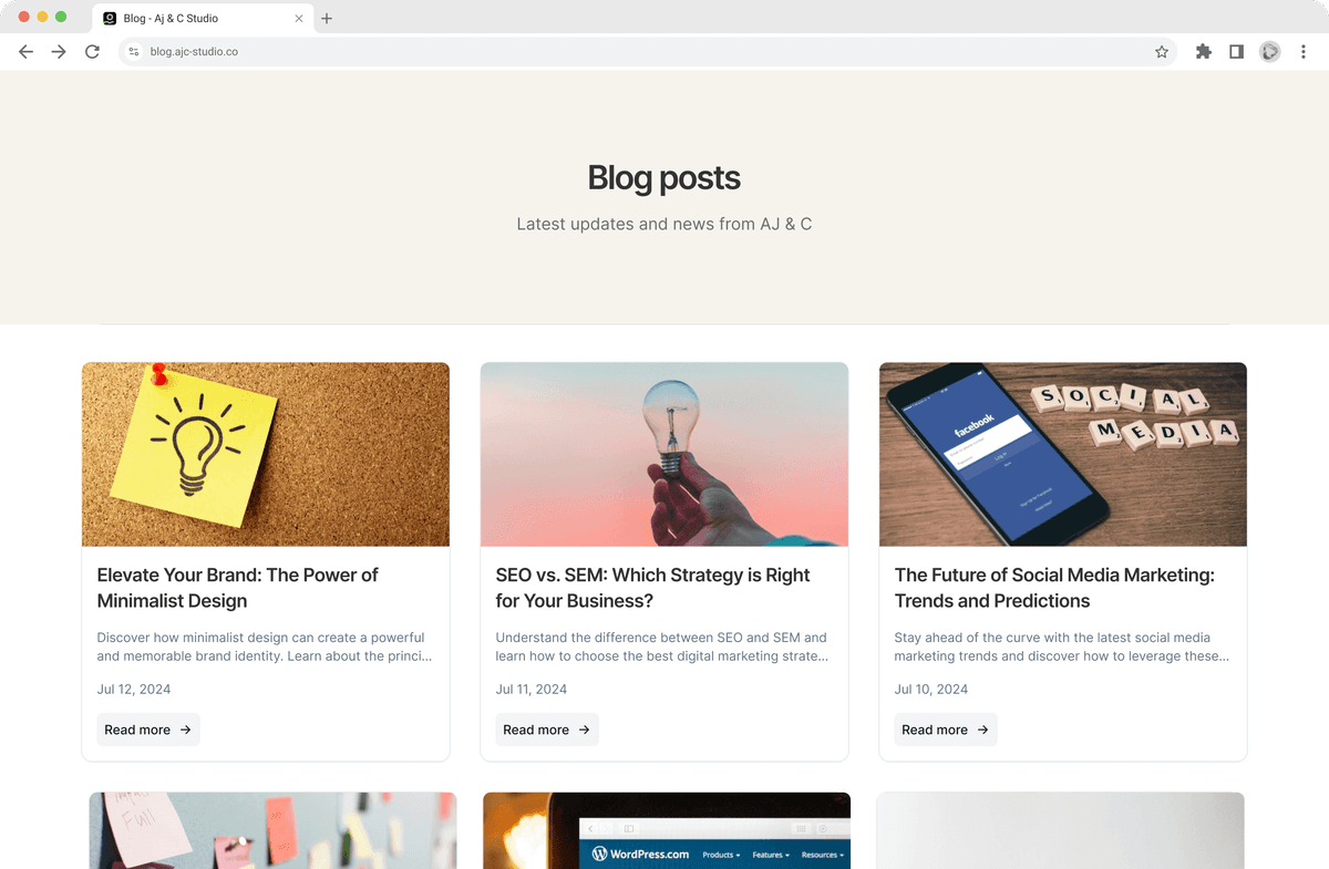 blog creator ui